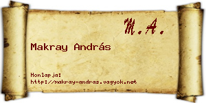 Makray András névjegykártya