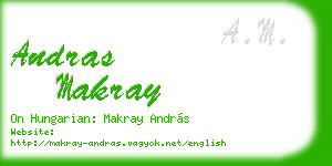 andras makray business card