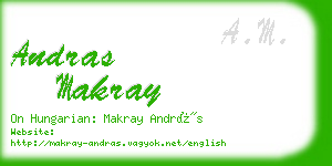 andras makray business card